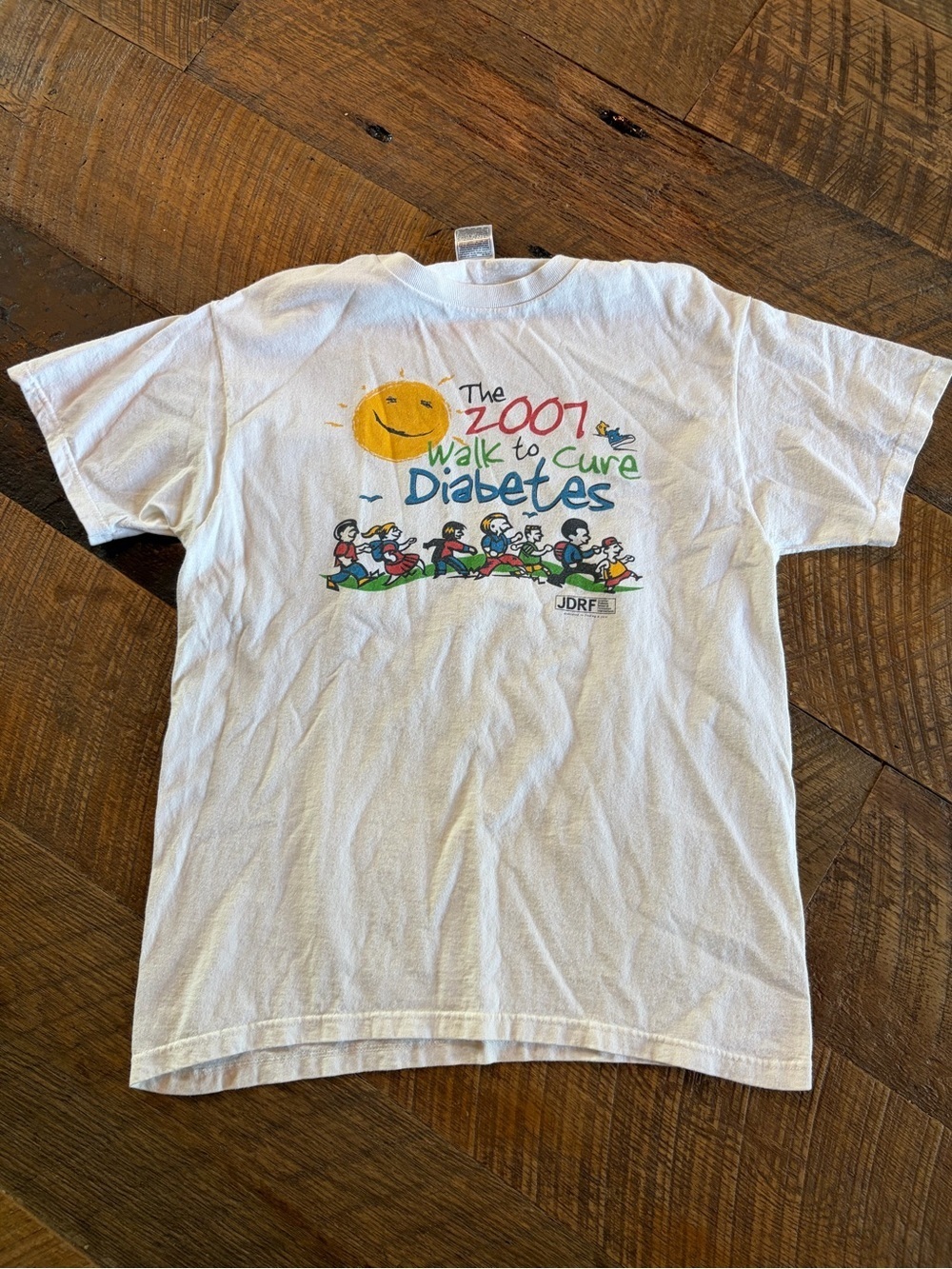 Vintage Y2K 2007 Walk to Cure Diabetes Graphic Tee | Fruit of the Loom Medium